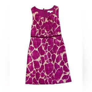Ann Taylor LOFT Purple Print Sleeveless Dress